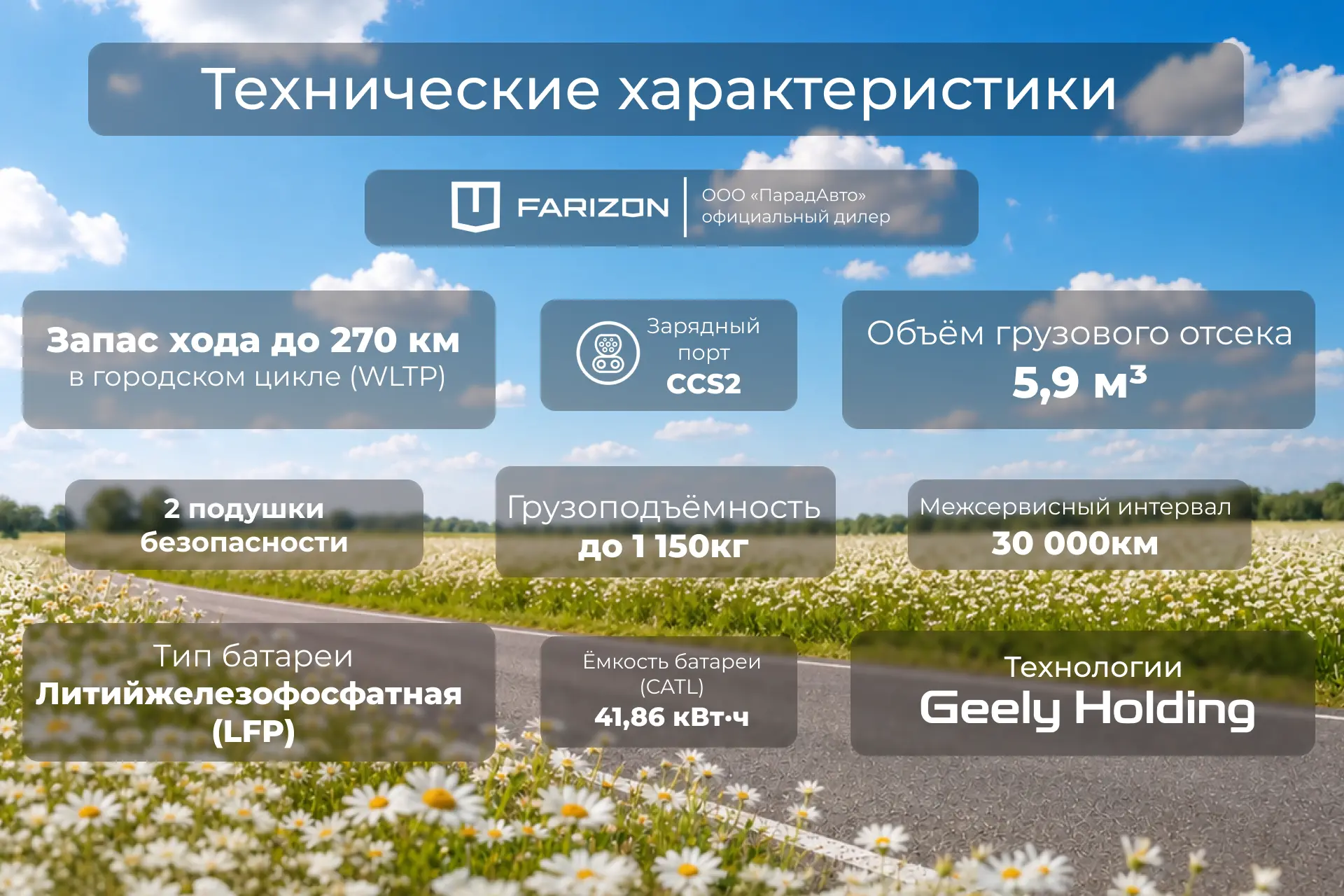 Электрический фургон Farizon V6E